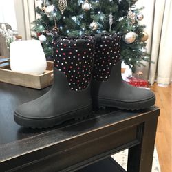 Girls Rubber Snow Boots Size 3