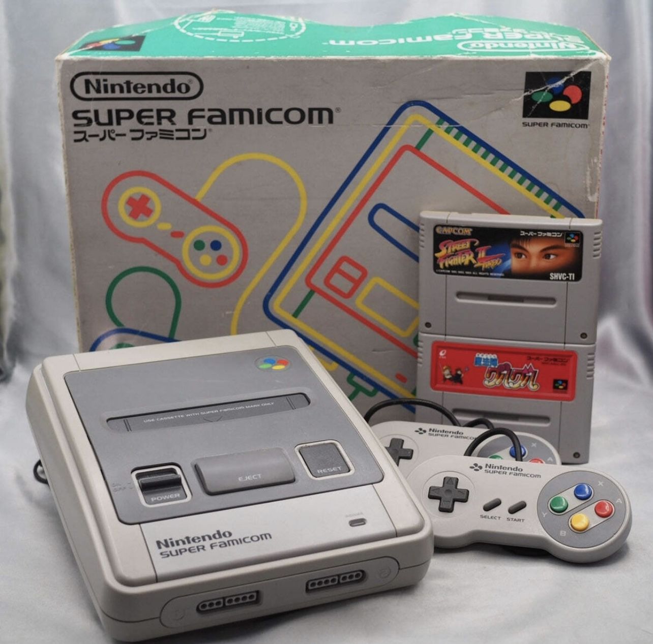 ⭐️ NEW! Nintendo Super Famicom Boxed Magical Circle Guru Guru & Street Fighter II Turbo