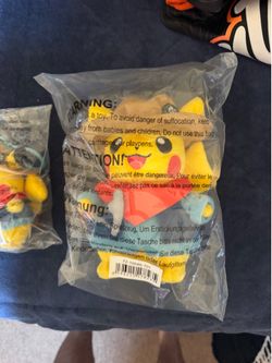 Pokemon Fossil Museum Exclusive Pikachu Plushie and Mini Plushie Key chain