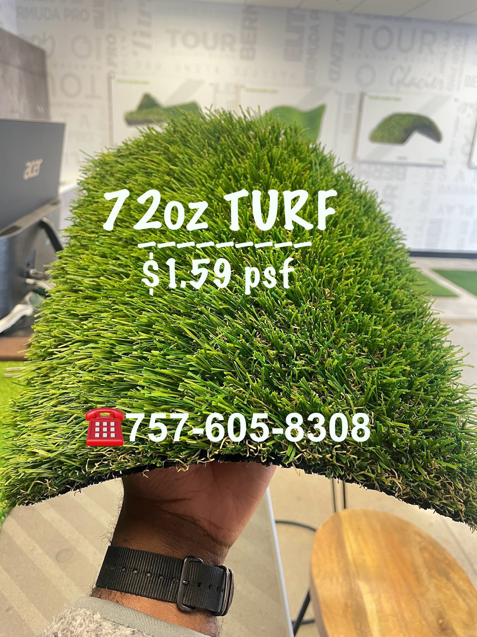 Synthetic Turf Grass Bermuda 72oz