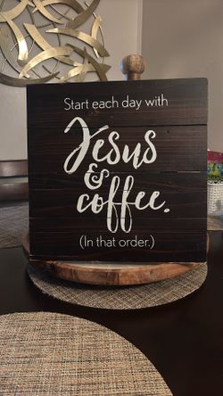 Brown Frame With White Letters