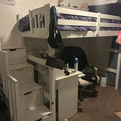 White Loft Bed/Carlsbad