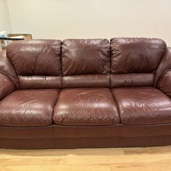 Lether Sofa And Loveseat