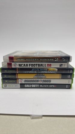 Lot of 6 games with scratches on discs.