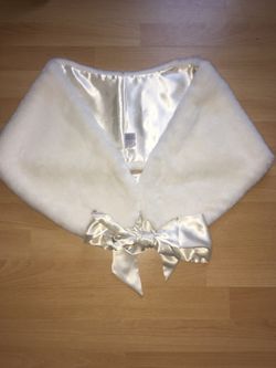 Winter Faux fur wrap bridal