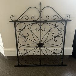 Vintage Wrought Iron Decorative Wall Panel