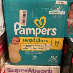 Pampers Swaddlers Size N