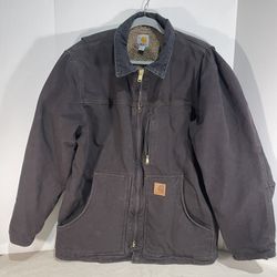 Vintage Carhartt Sherpa Lined Full Zip Jacket LARGE