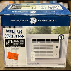 GE Electronic Window Air Conditioner 6000 BTU, Efficient Cooling for Smaller Areas Like Bedrooms and Guest Rooms, 6K BTU Window AC Unit with Easy Inst