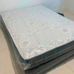 New Full Size Mattress Regular with Box Spring Set Colchones Nuevos Matrimoniales 