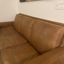MUST SELL TODAY Leather Couch Sofa $50
