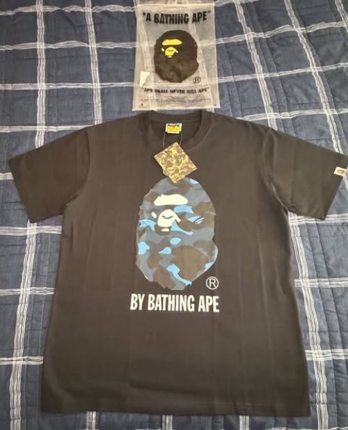 Bape black and blue shirt