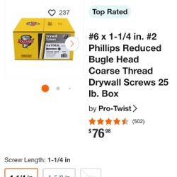 Drywall Screws (6 Boxes)