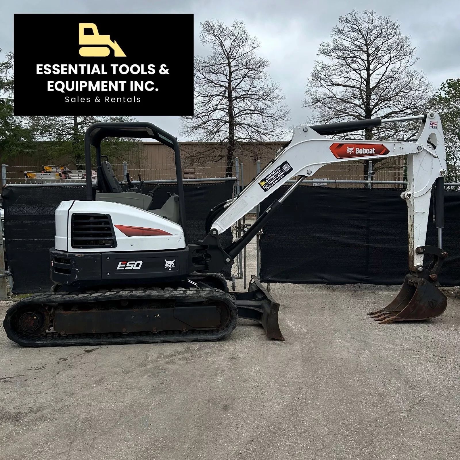 2018 Bobcat E50 Tracked Diesel Compact Mini Excavator - 2905 Hours