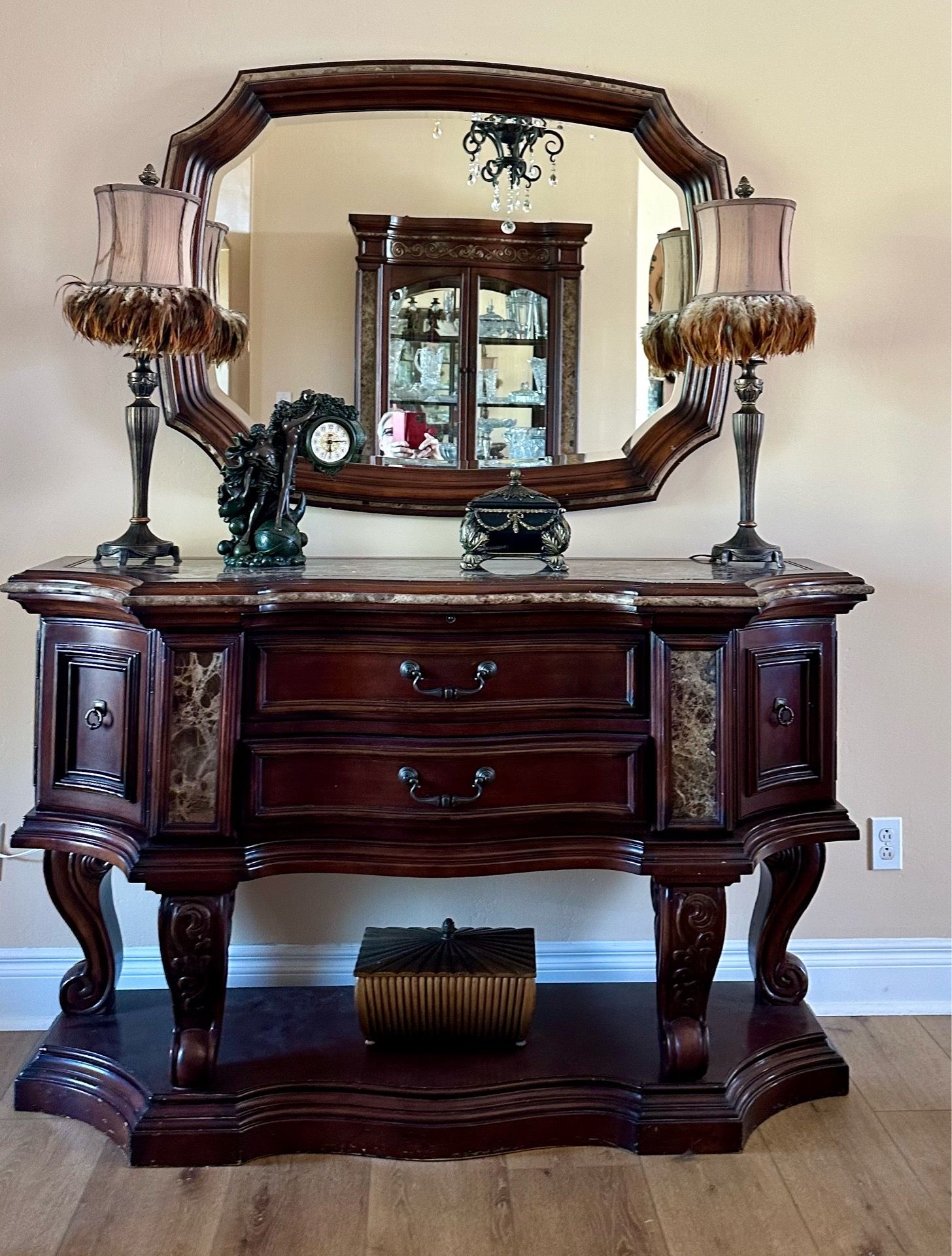 Elegant Sideboard/ Server with Mirrror