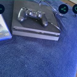 Slim ps4 1 terabyte, 2 games 