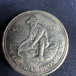 1985 Engelhard prospector Round 1 Oz Silver