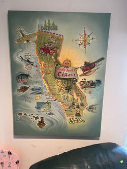 Surf Spots of California Art Work 