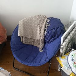 Blue Saucer Chair