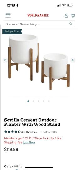 Large Planter With Stand