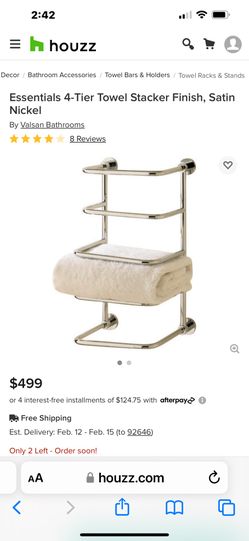 Brand New, Never Used Valsan Polished Nickel Towel Rack