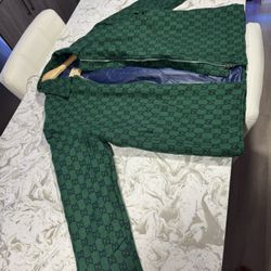 GG Wool & Nylon Jacket Men's