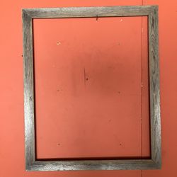 Large vintage weathered oak wood frame 30×37 inside