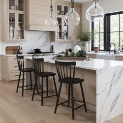 Tyce Black Counter Stool (Set of 2)