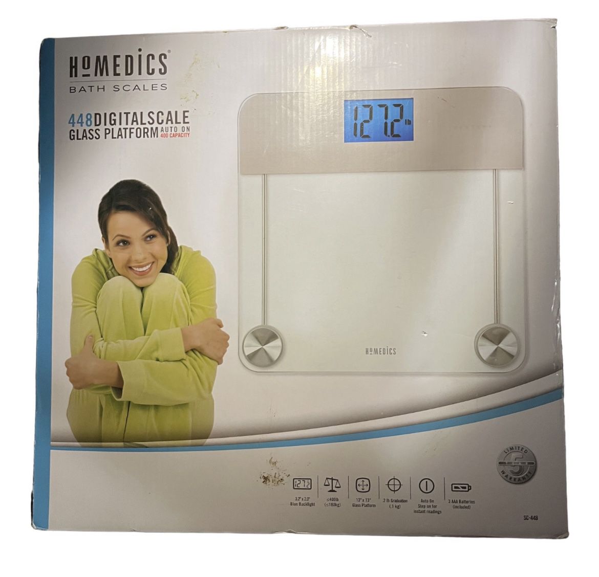 HoMedics® Stainless Steel/Glass Digital Bathroom Scale Retail At $35 