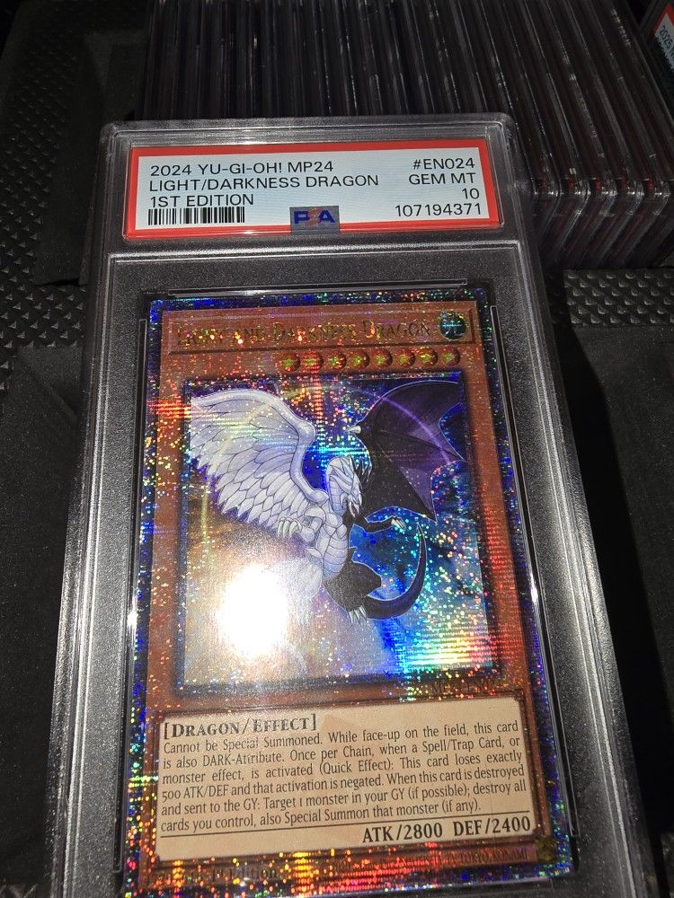 2024 YU-GI-OH! MP24 1ST ED #EN024 LIGHT AND DARKNESS DRAGON PSA 10