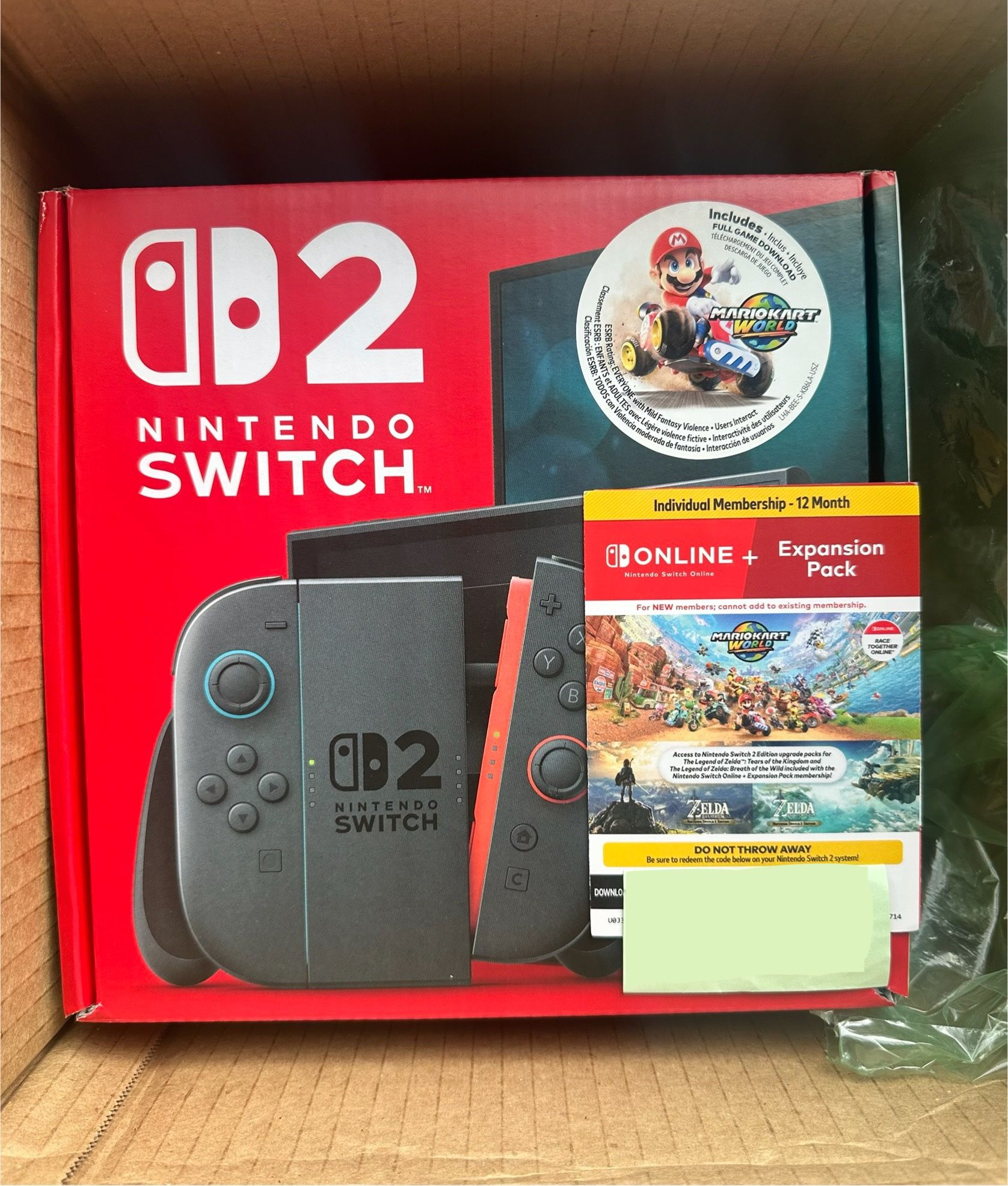 NINTENDO SWITCH 2 MARIO KART + NSO 12 MONTH *READ DESCRIPTION*