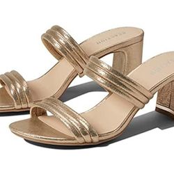 Kenneth Cole Reaction 60 mm Avi Strappy Champagne 6.5M