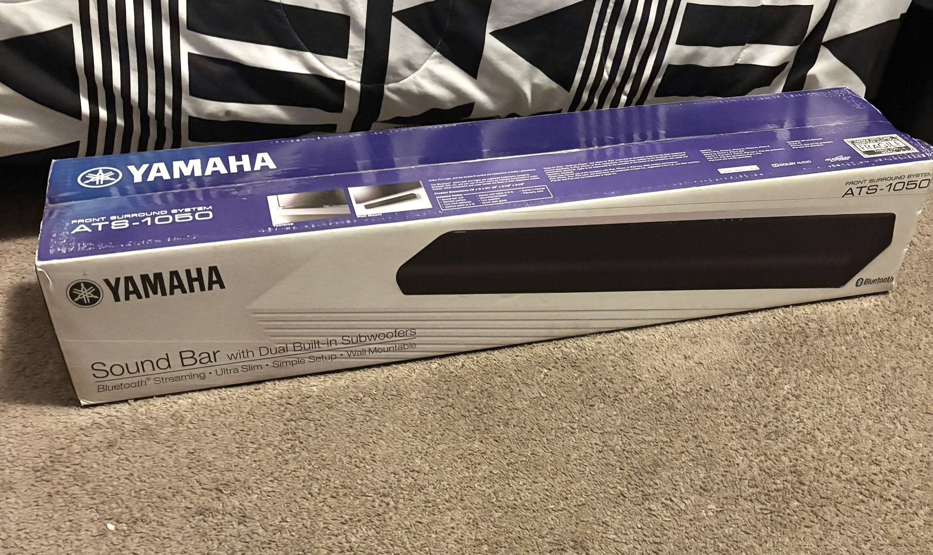 Yamaha ATS-1050 2.1 Ch. Bluetooth Sound Bar System | DTS Virtual:X | Bass Extension | Adaptive Sound Control