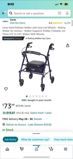Rollator Walker With Seat