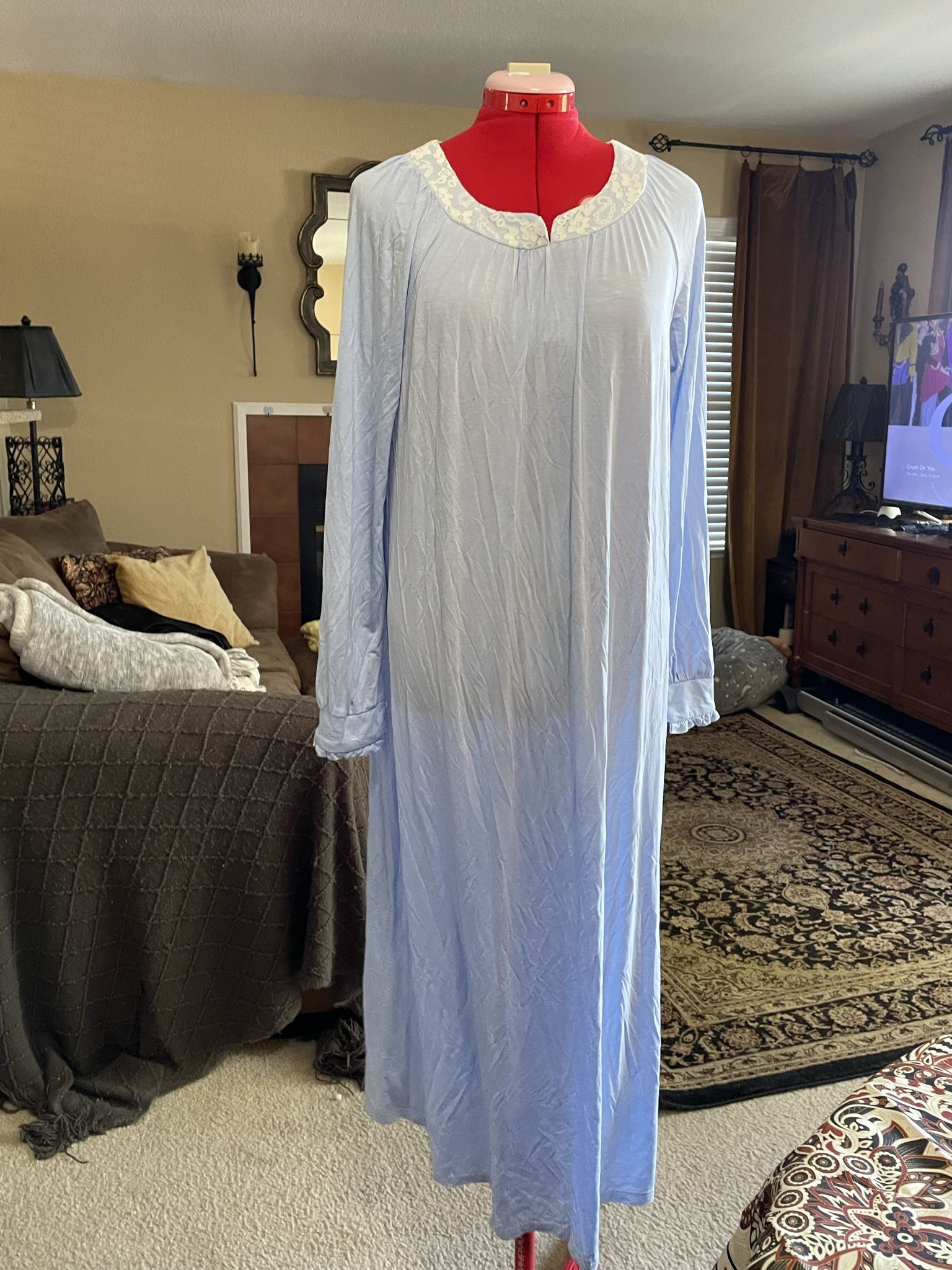 Baby Blue Long Night Gown 