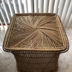 RATTAN, WICKER, 3 COFFEE/END TABLES 
