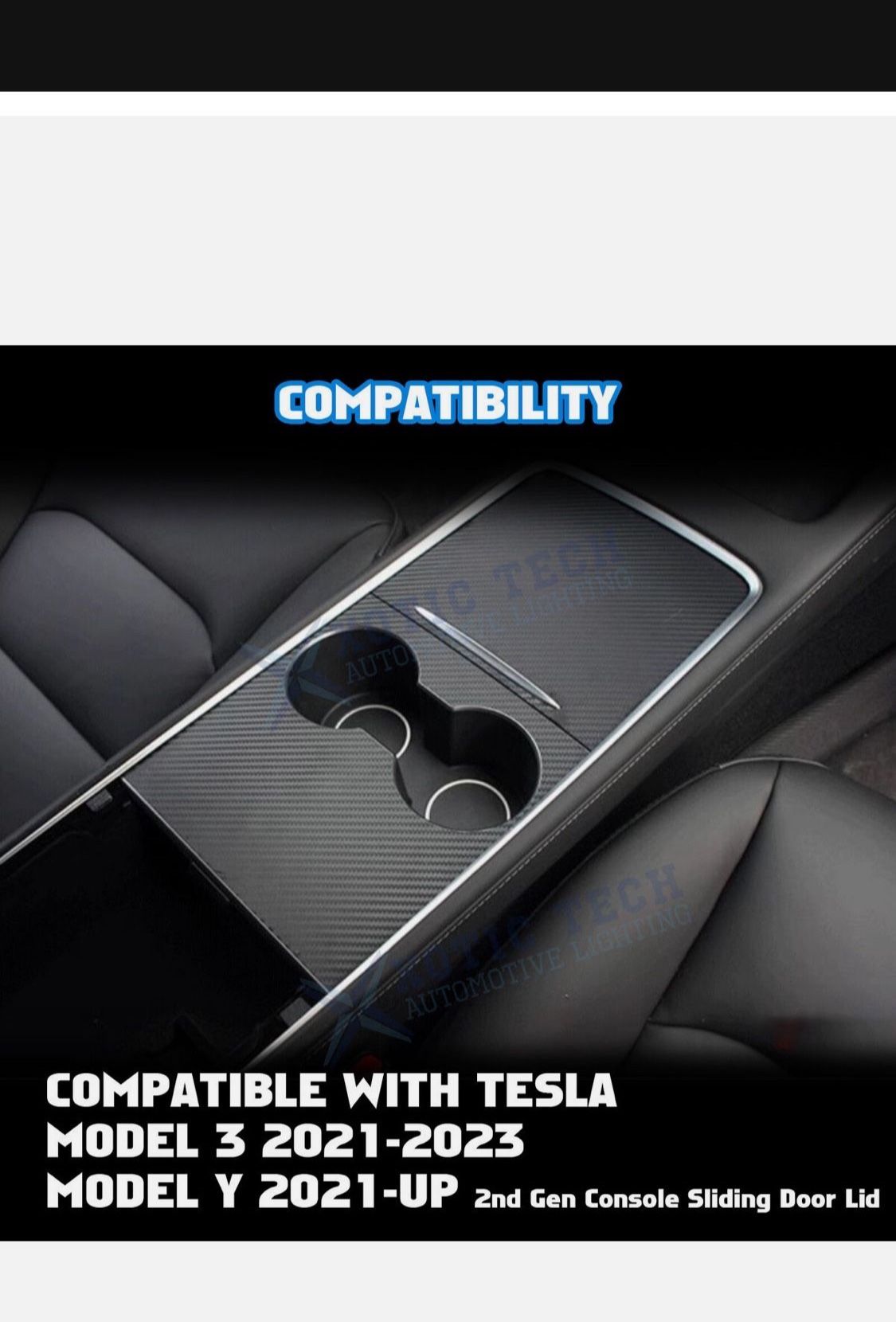 Fits 21-23 Tesla Model Y PVC Center Console Wrap Cover Decal Carbon Fiber Black - Picture 2 of 13 Fits 21-23 Tesla Model 3 PVC Center Console Wrap Cov