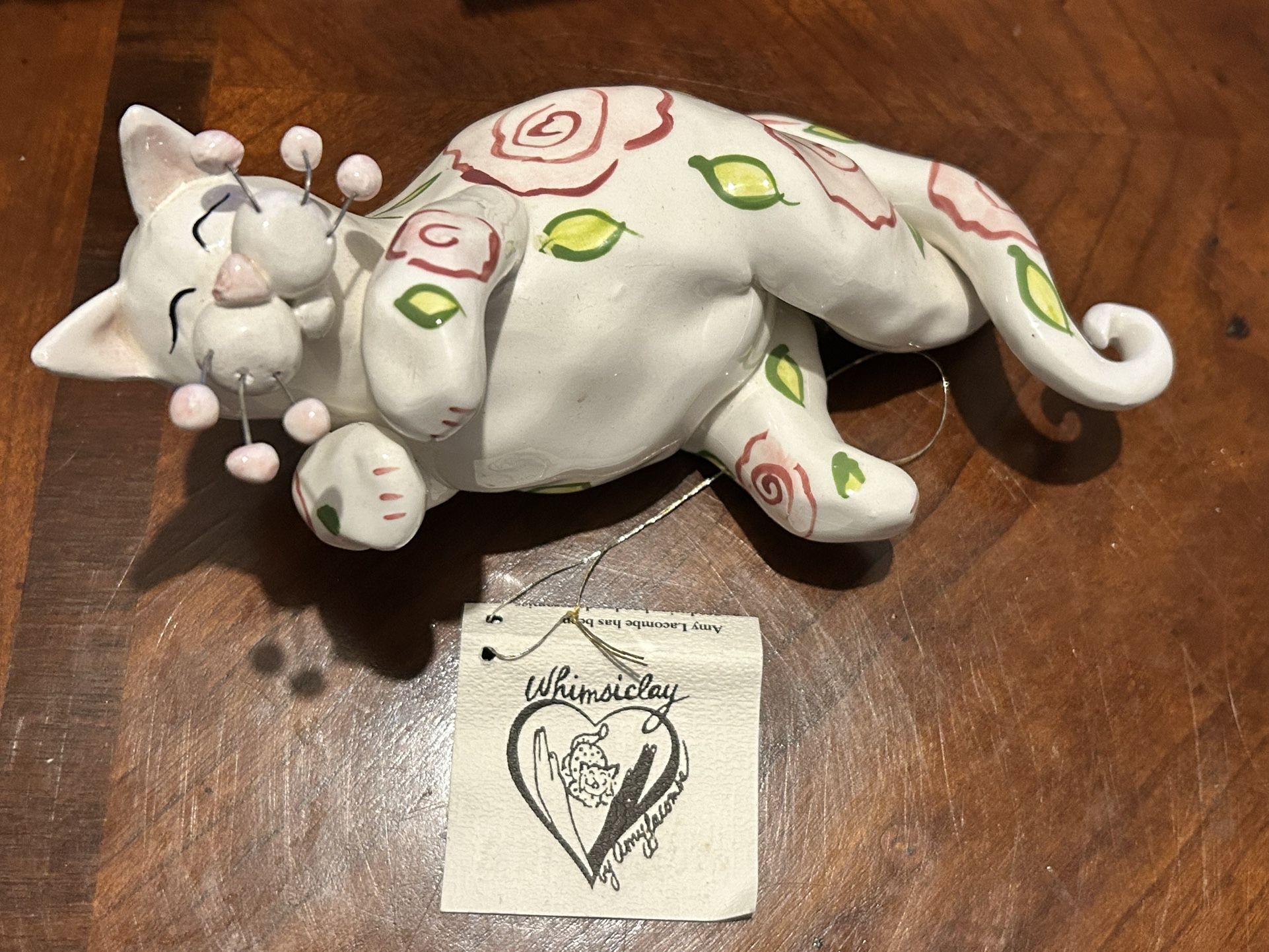 Annaco creations - Whimsically By Amy Lacomb Ceramic cat Figurine