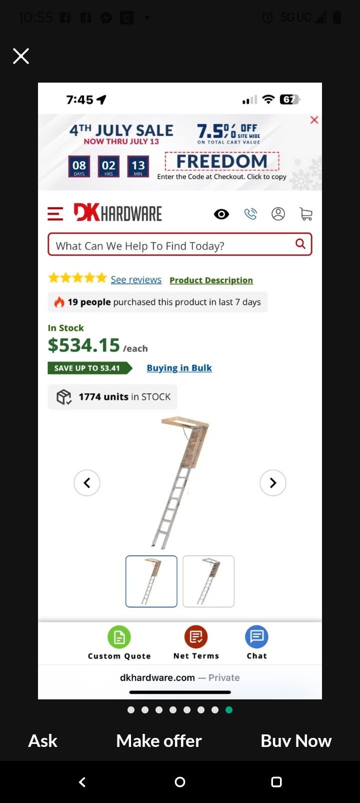 Aluminum Attic Ladder