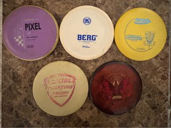 Lot of 5 Used Disc Golf Putters