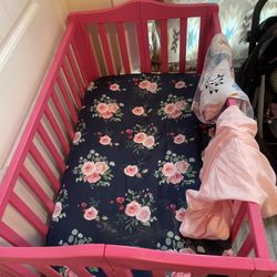 MINI pink Baby Crib