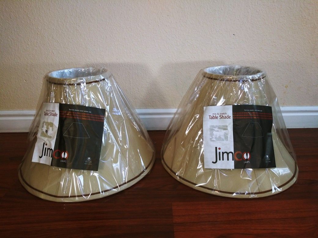 2 Lamp Table Shades beige color brand Jimco