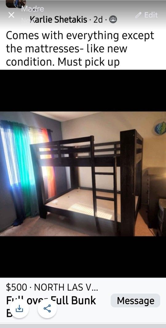 Full Over Full Bunk Bed