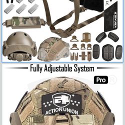ACTIONUNION Airsoft Helmet Pro Set PJ Type Tactical Paintball Helmet