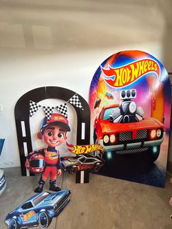 4pc Hot Wheels Party Props Sale