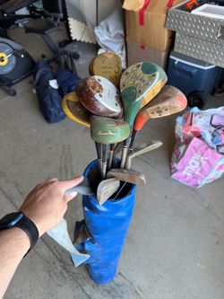 Antique golf clubs