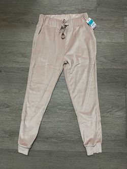 Junior Women’s Pink Velour Jogger Pants