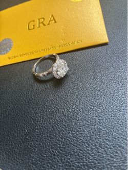 Sterling silver plated moissanite ring size 7