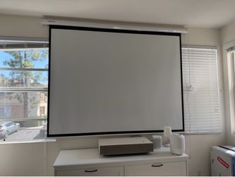 100” motorized beam projector screen