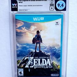 ZELDA Breath of the Wild MISPRINT Nintendo Wii U - WATA 9.4 B - RARE 1st PRINT! 